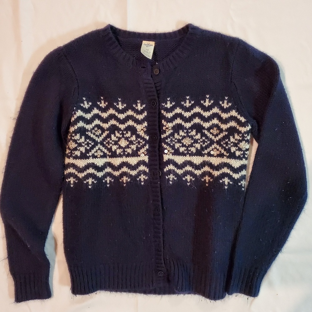 EUC Girls Osh Kosh Button Up Cardigan
